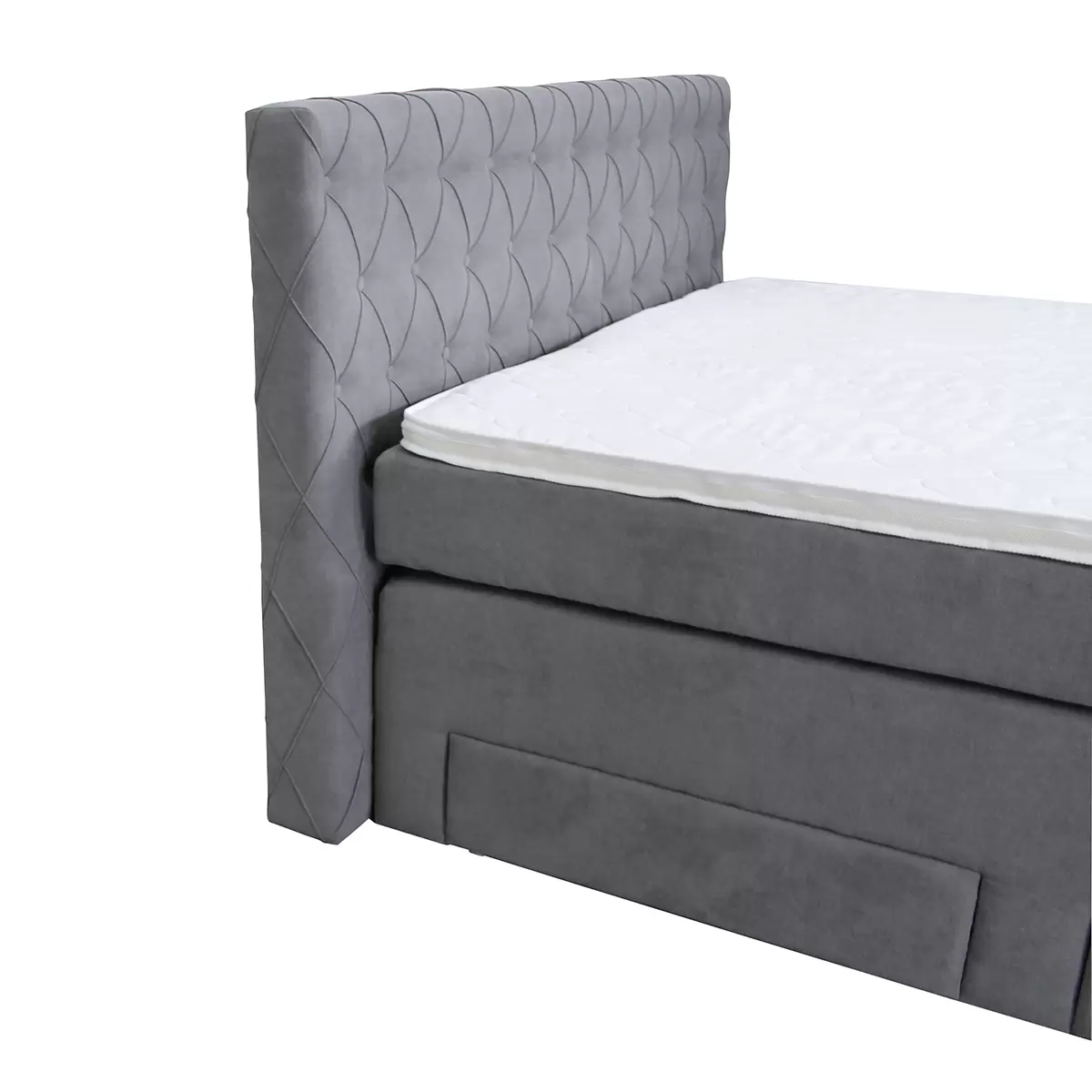 Boxspringbett Vevey 180 x 200 Grau
