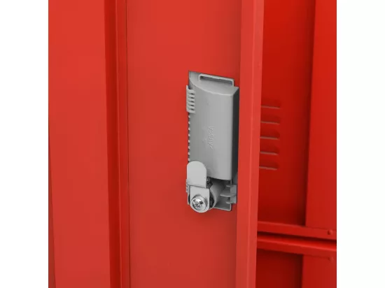 Armoires à casiers 5 pcs Gris clair et rouge 90x45x92,5cm Acier