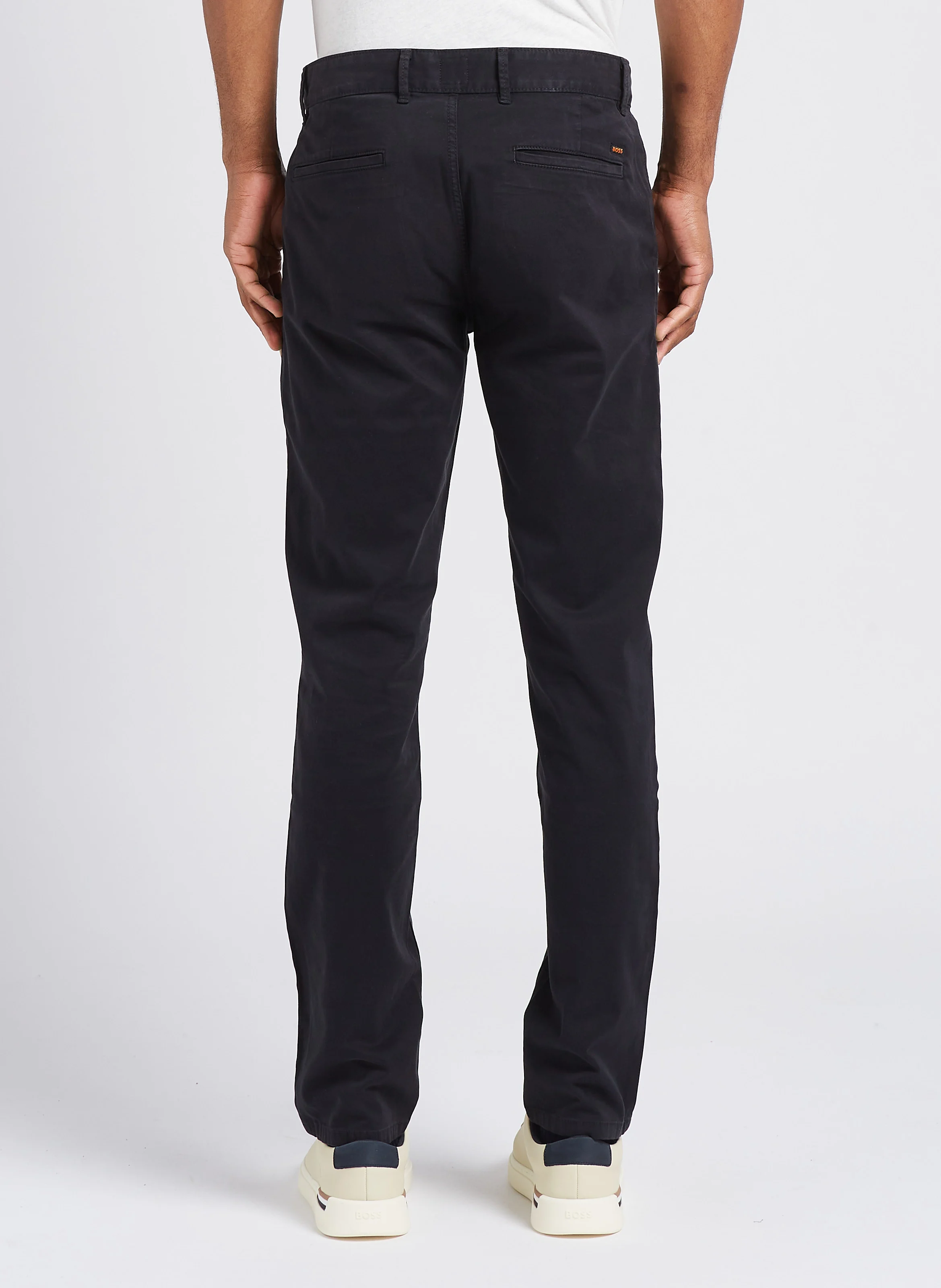 Pantalon chino en coton stretch | Noir