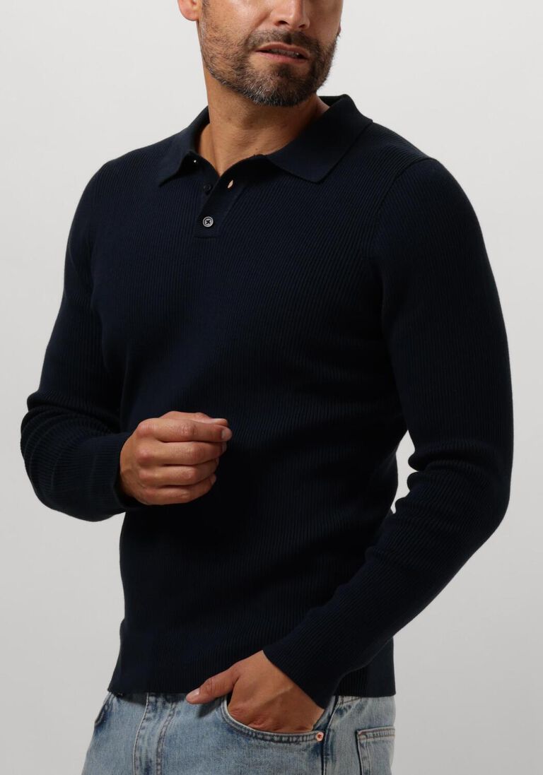 donkerblauwe drykorn polo tesuan