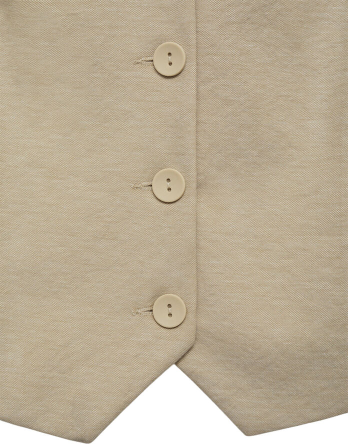 MANGO Gilet with buttons Light beige