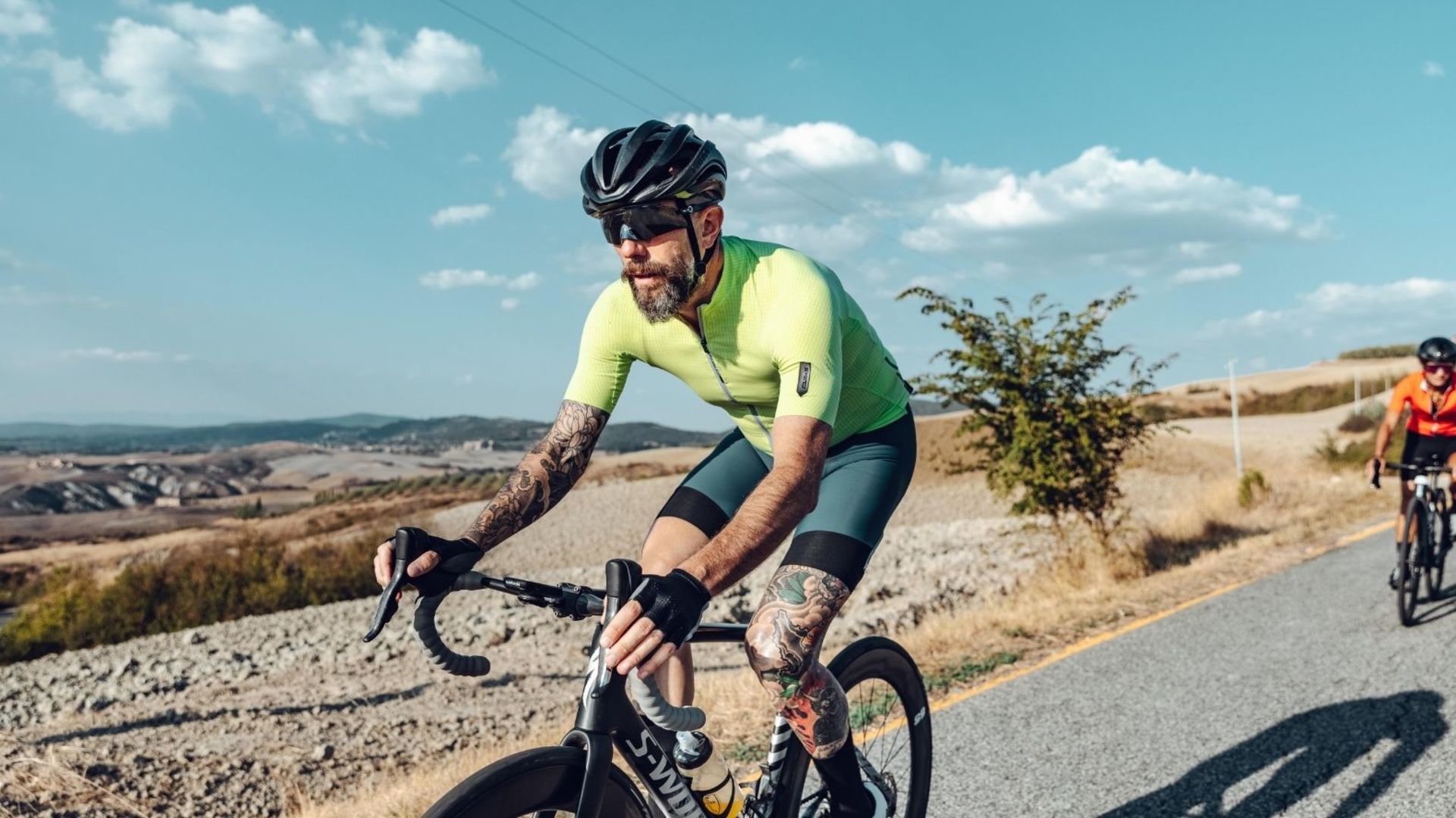 Q36.5 L1 Pinstripe X Fietsshirt Korte Mouwen Limegroen Heren