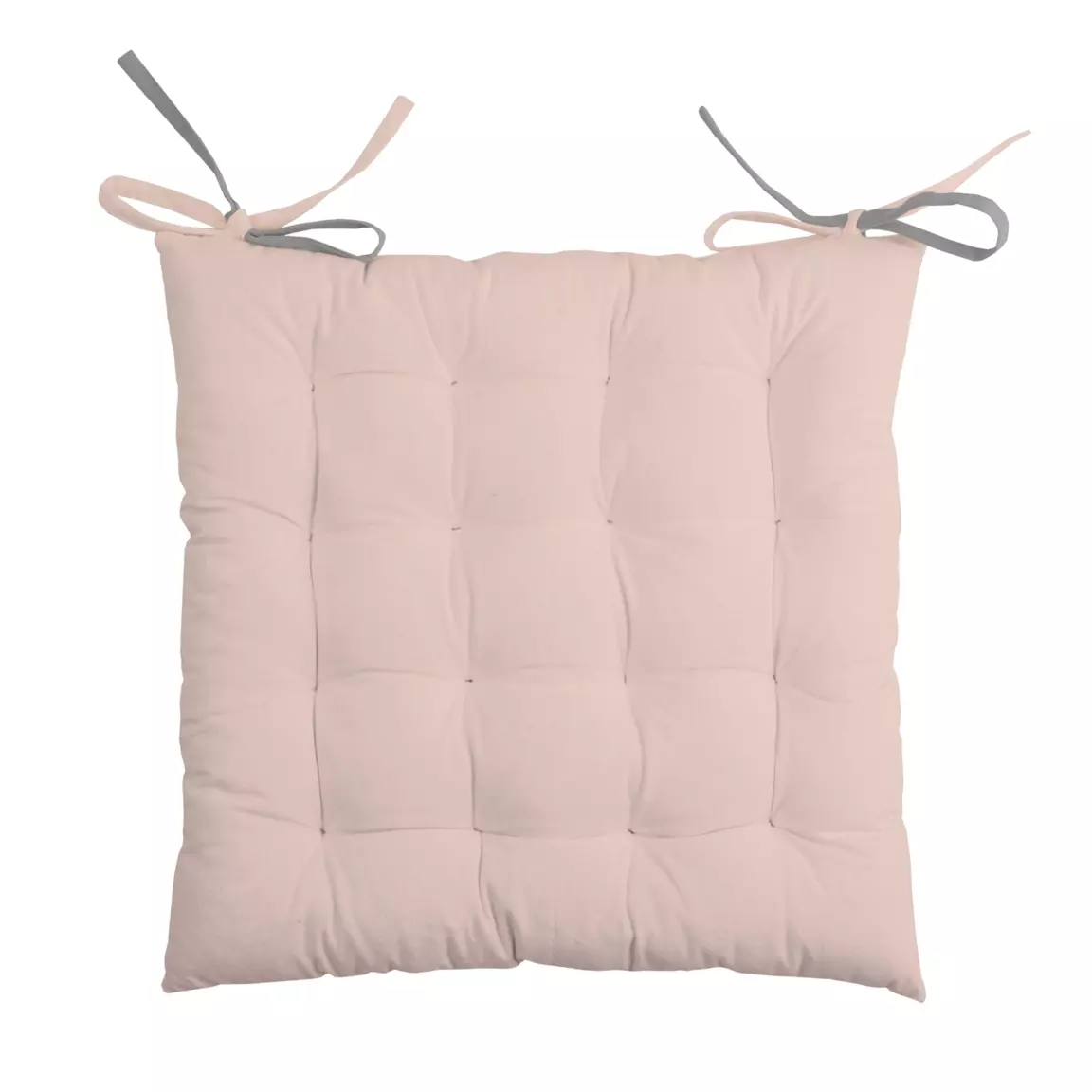 Coussin de chaise carré (40 x 40 cm) Duo Rose poudré