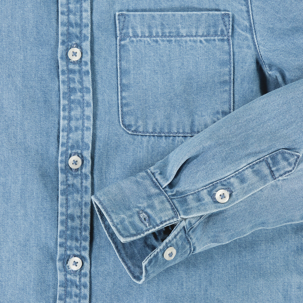 COLEÇÕES LA REDOUTE<br>Camisa jeans de manga comprida