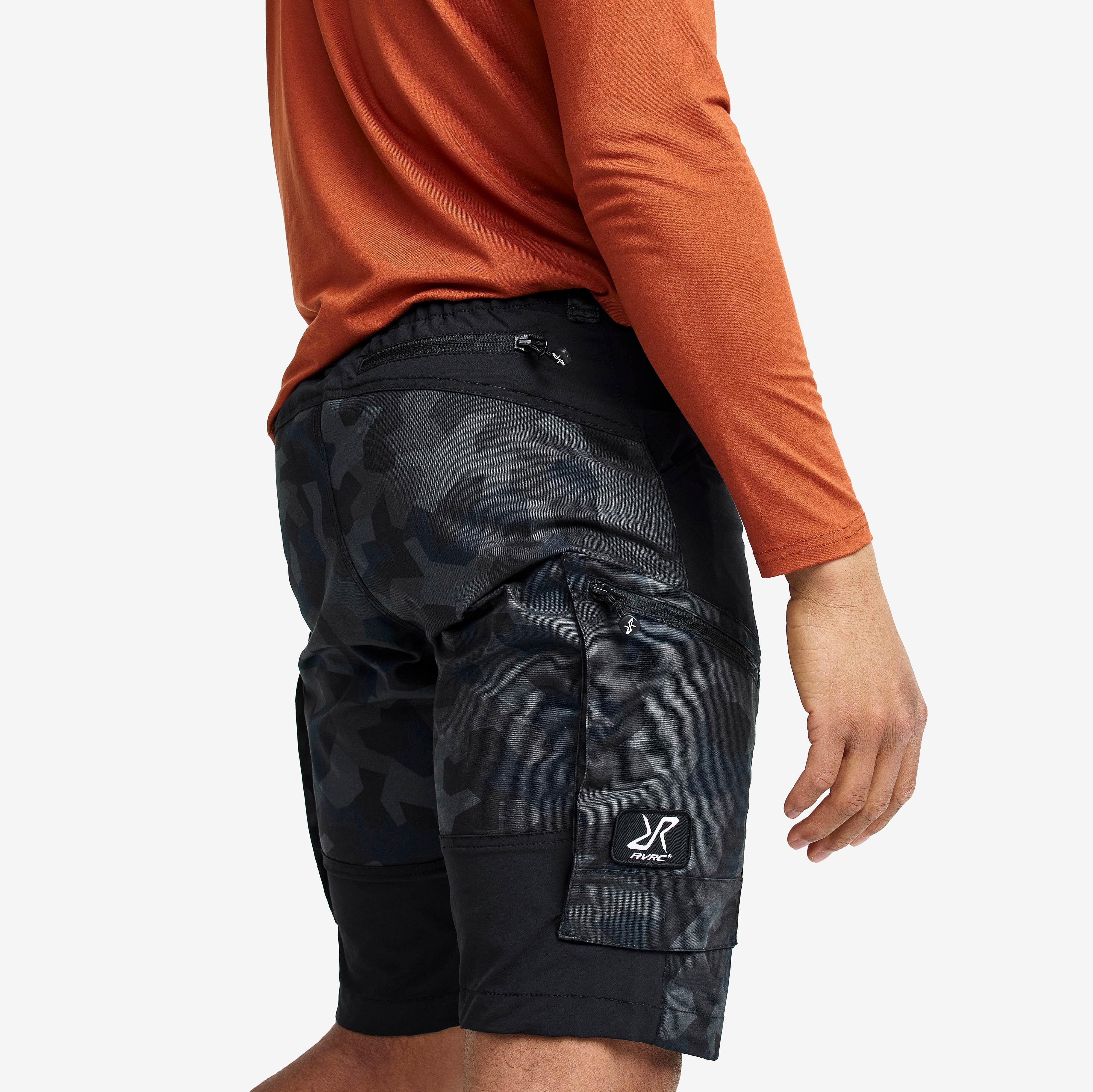 RVRC GP Shorts Herre Anthracite Camo