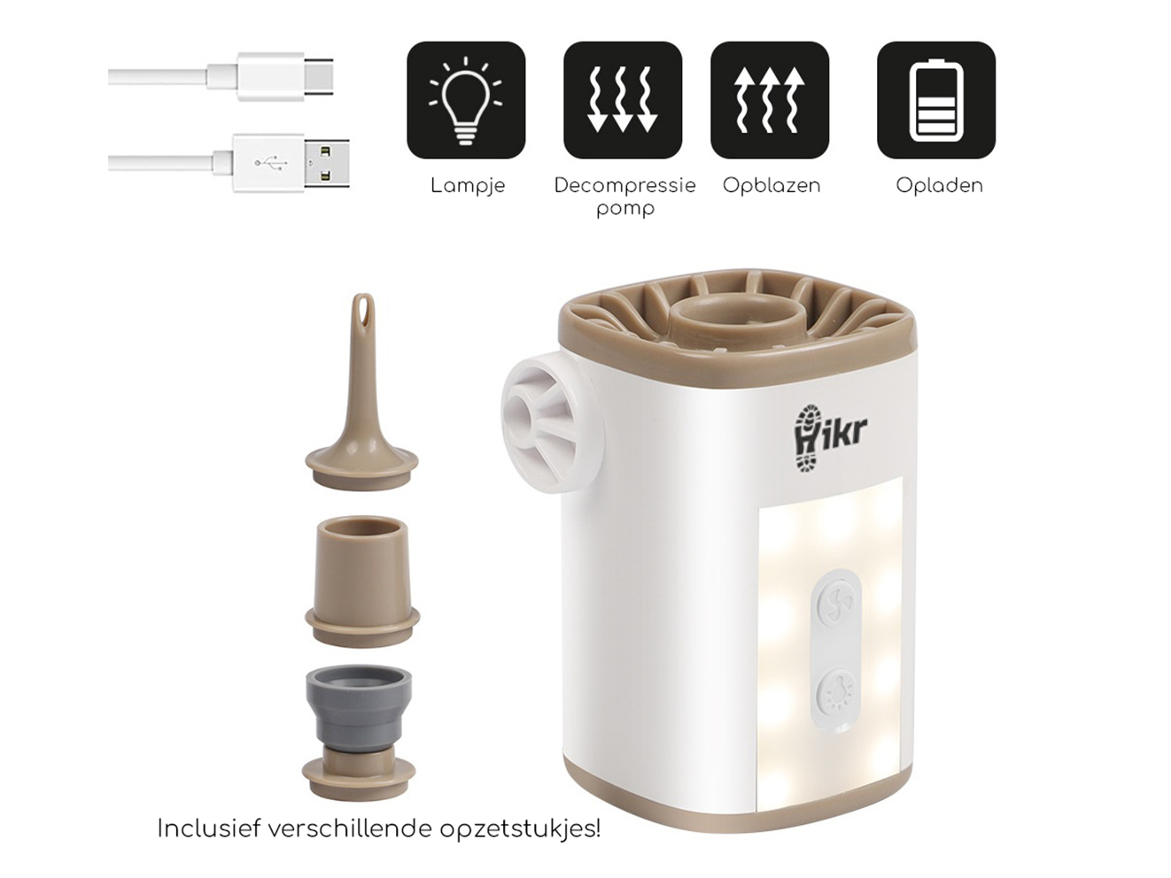Hikr automatische opblaaspomp