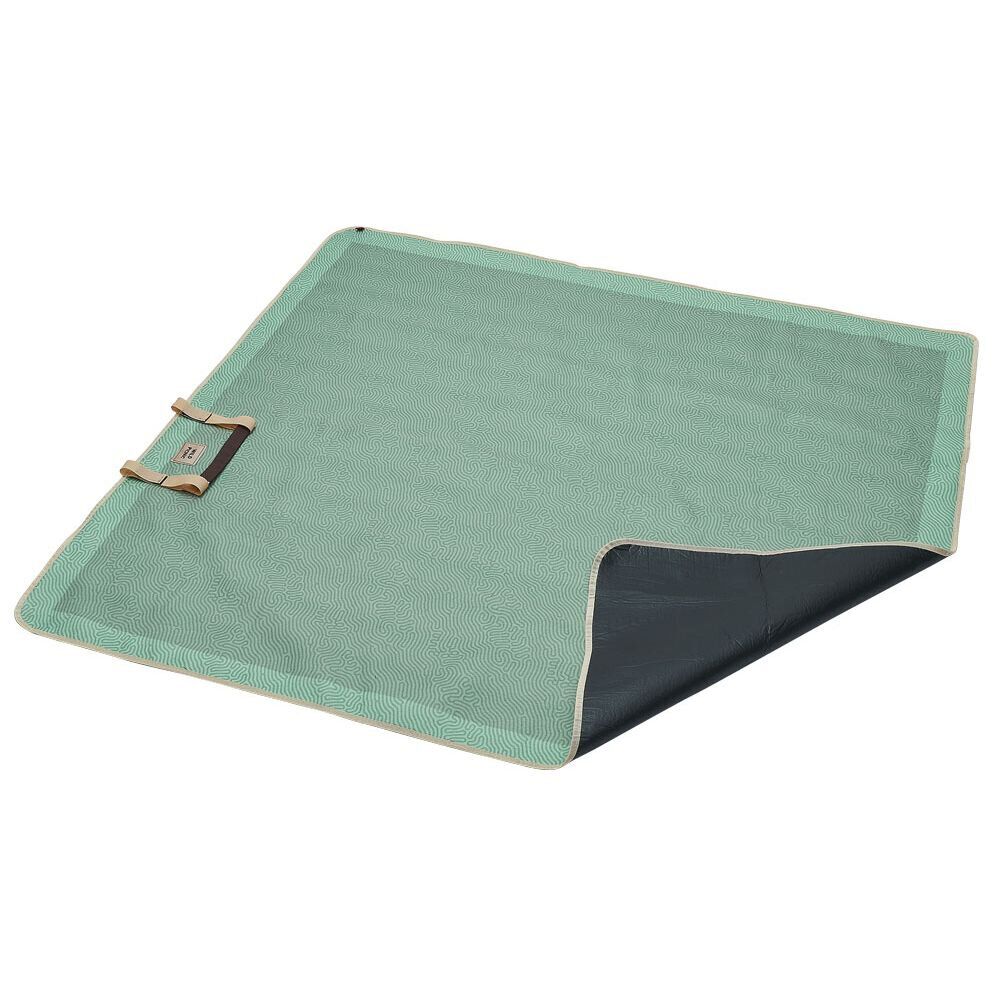 Tapis de pique-nique avec poignée polyester vert 125x150cm