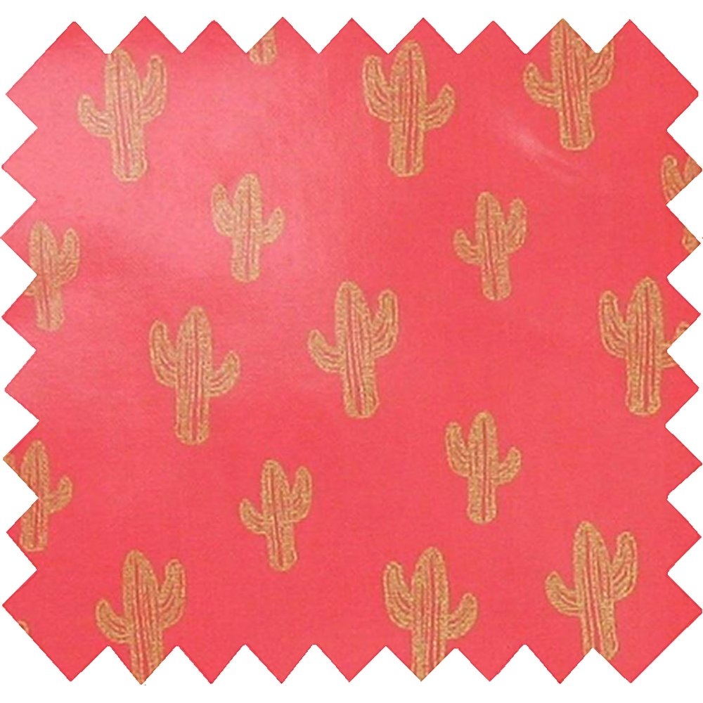 Tissu Enduit Au Mètre Cactus Or