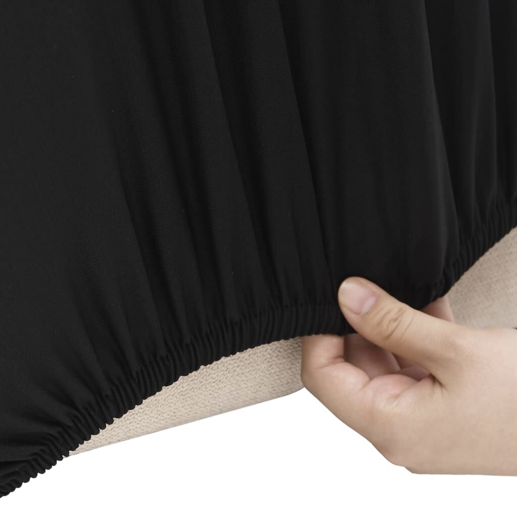 vidaXL Stretch 2-zitsbankhoes zwart jersey