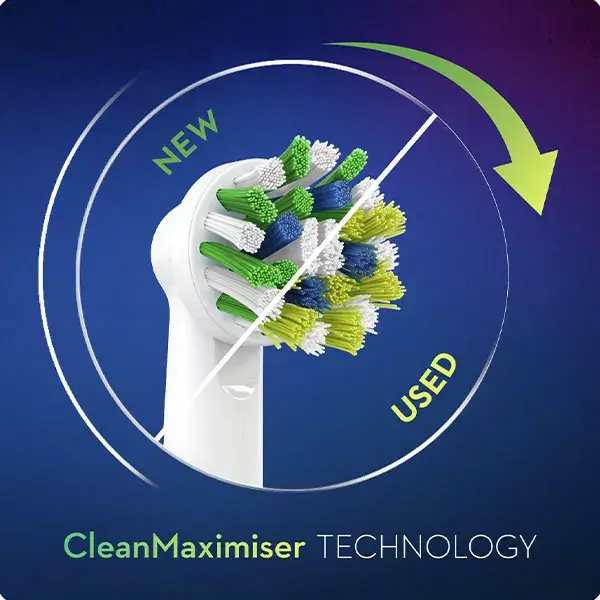 Cabeças de escova Oral-B CrossAction com tecnologia CleanMaximiser - 3 unidades