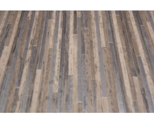 Elara PVC vloer, fijnstrooksparket, wit metallic, 300 cm breed (per meter verkocht)
