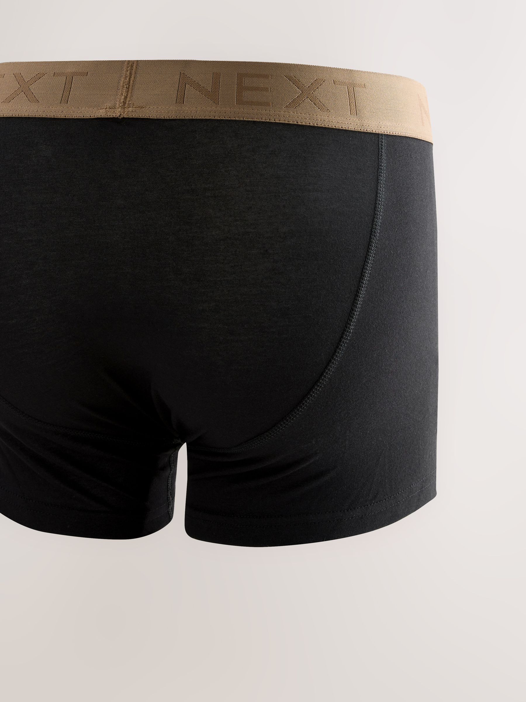 Zwarte neutrale tailleband - Verpakking van 5 trunks boxer