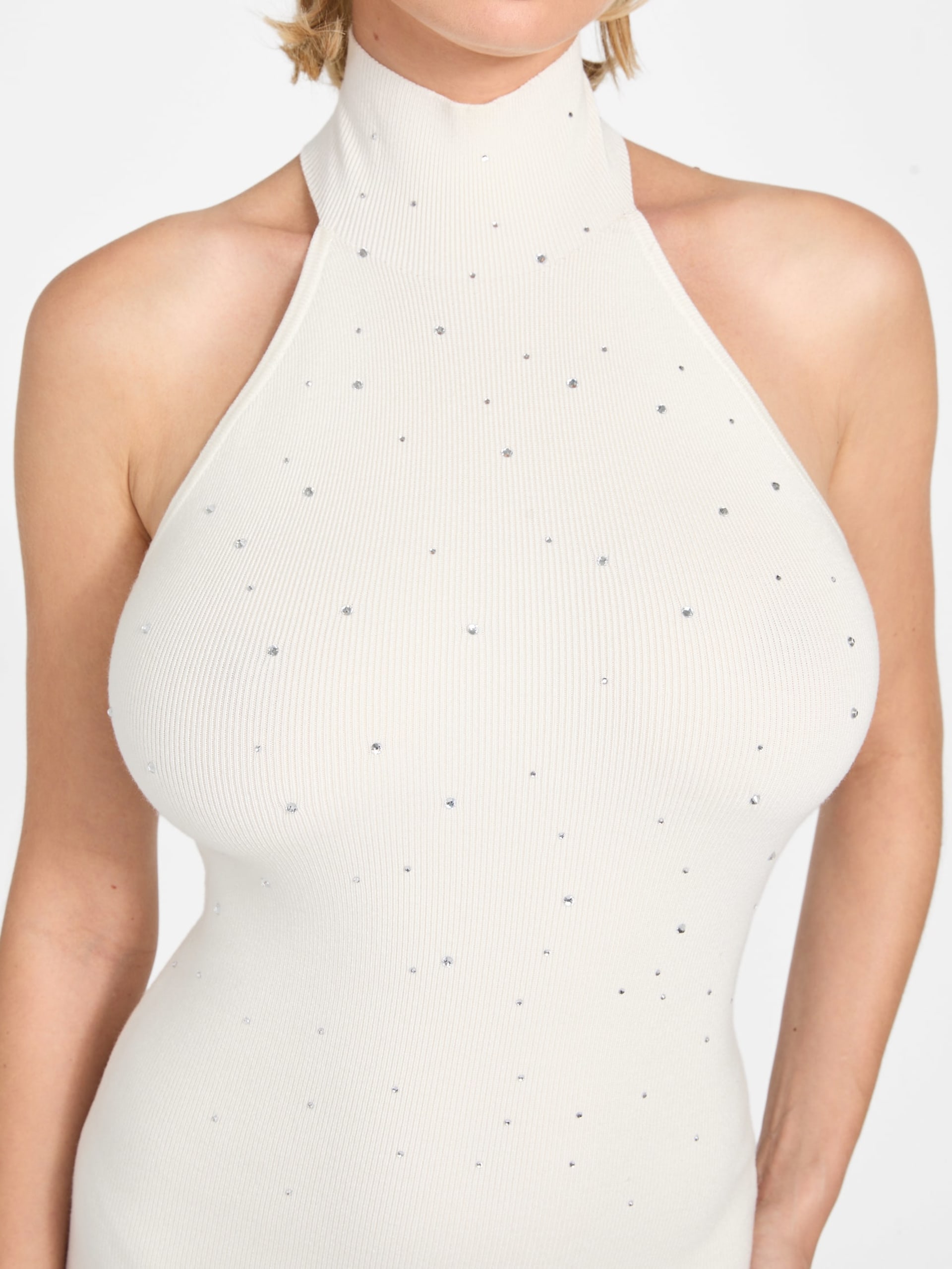 Vestido de malha Eco Minara com strass