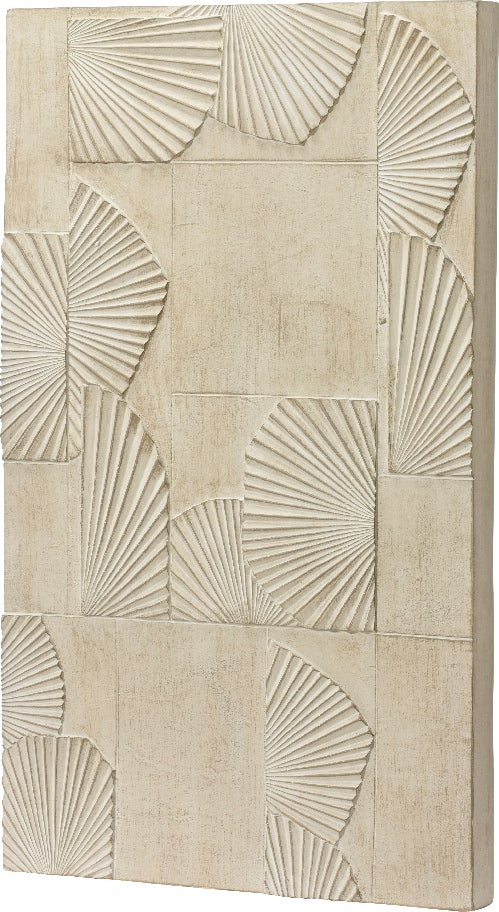Decoris tuin wanddecoratie Fibre wit 5 x 45 x 75 cm