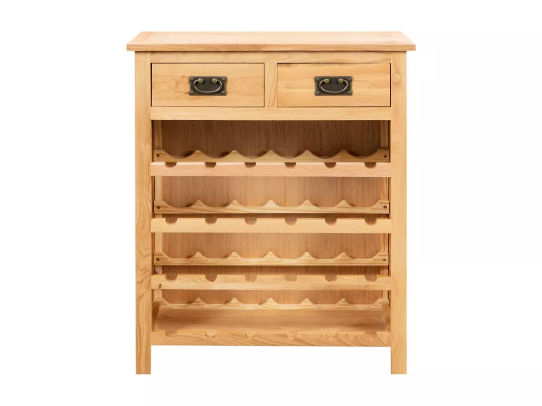 Casier à bouteilles 72 x 32x90 Bois de chêne massif