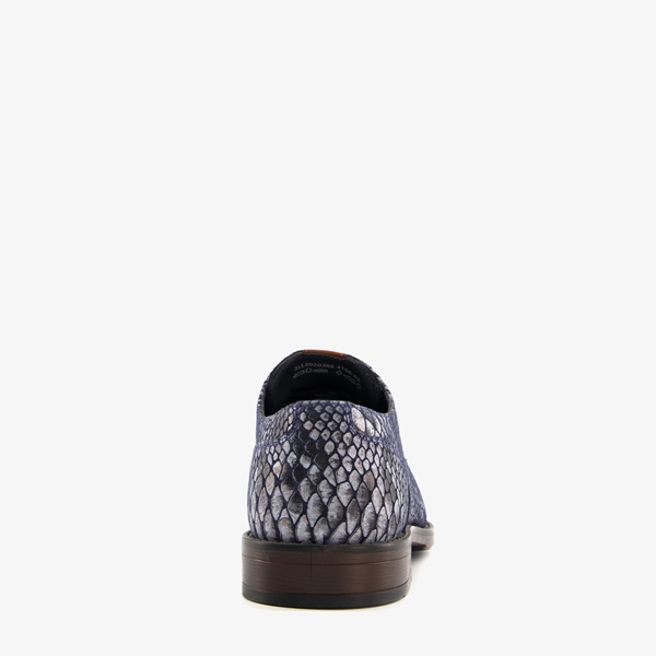 Van Beers leren heren veterschoenen crocoprint