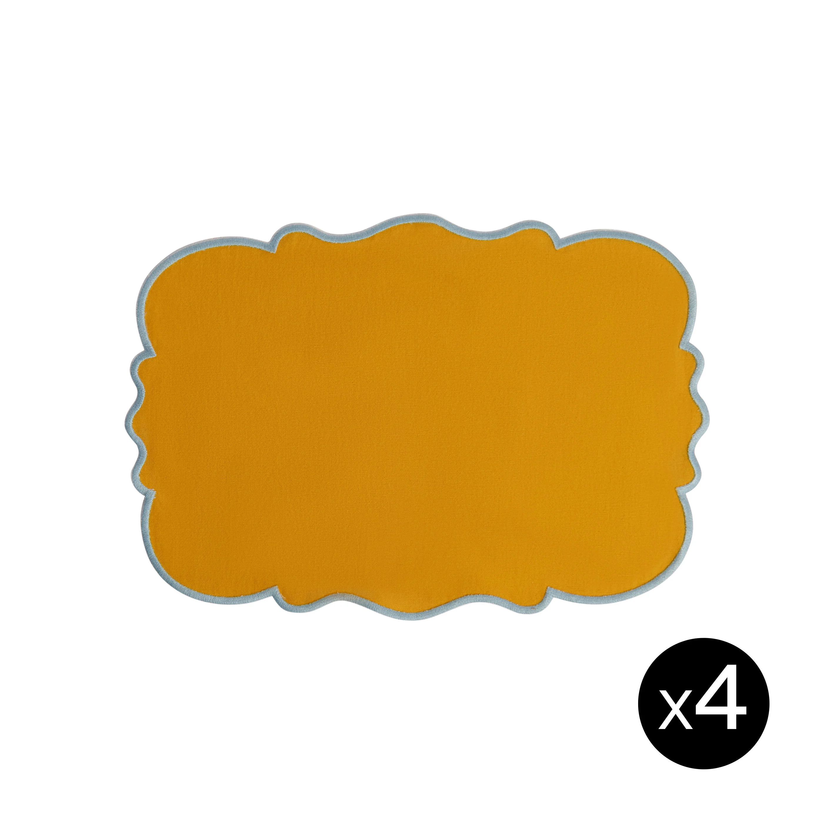 SMERLO - Set de table tissu | Jaune