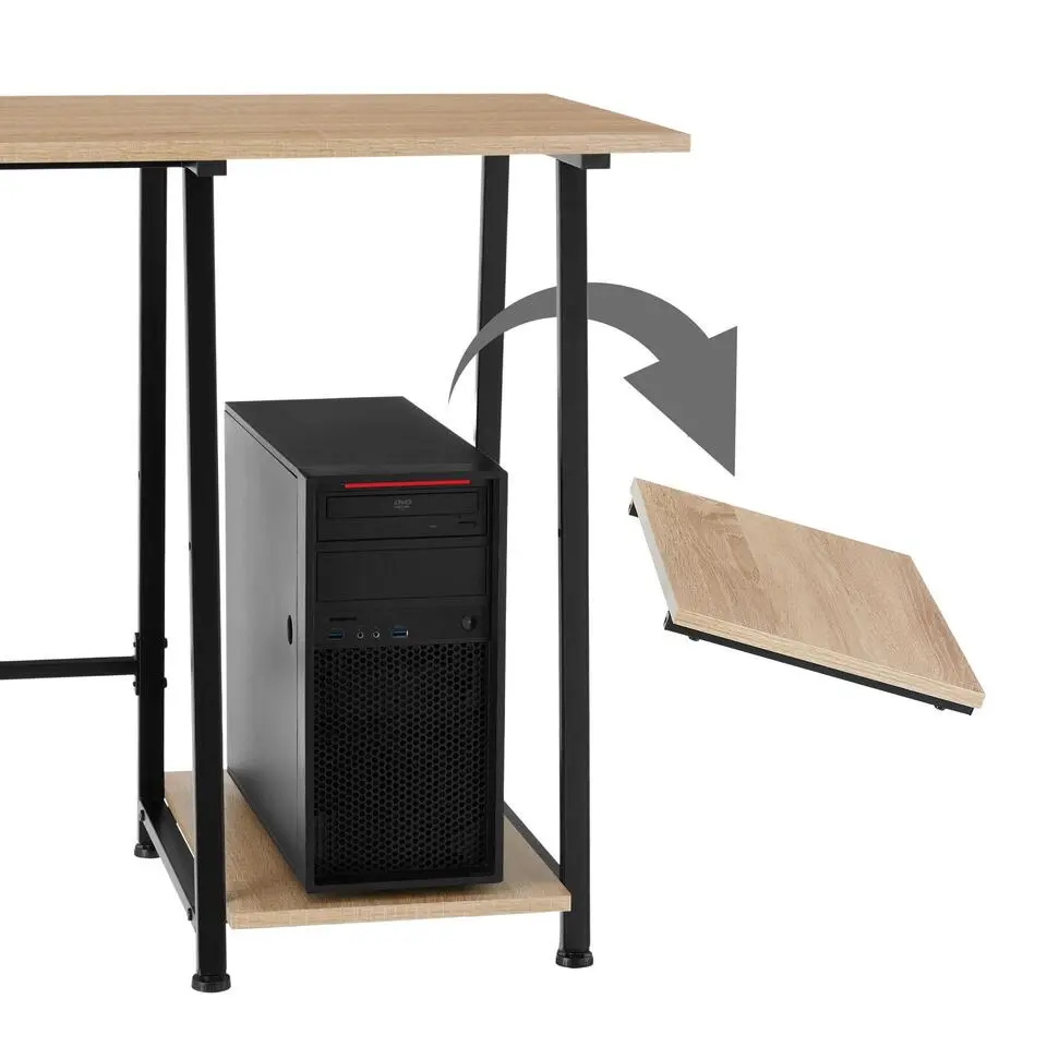 tectake Bureau Paisley 120x50x73,5cm, Industrieel Licht Hout, Eiken Sonoma