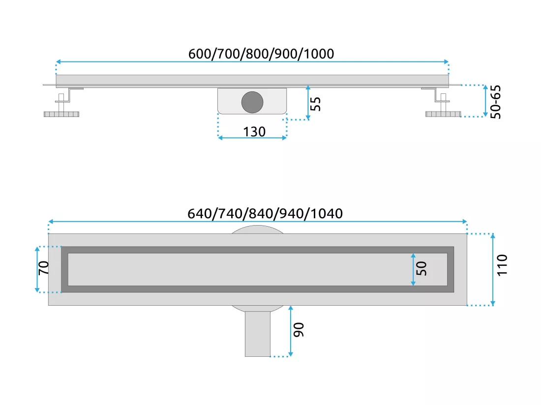 Drain Linéaire Rea Neox Pro 900 Gold