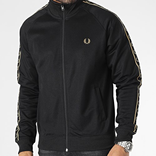 Veste Zippée A Bandes Seasonal Taped J4575 Noir Doré
