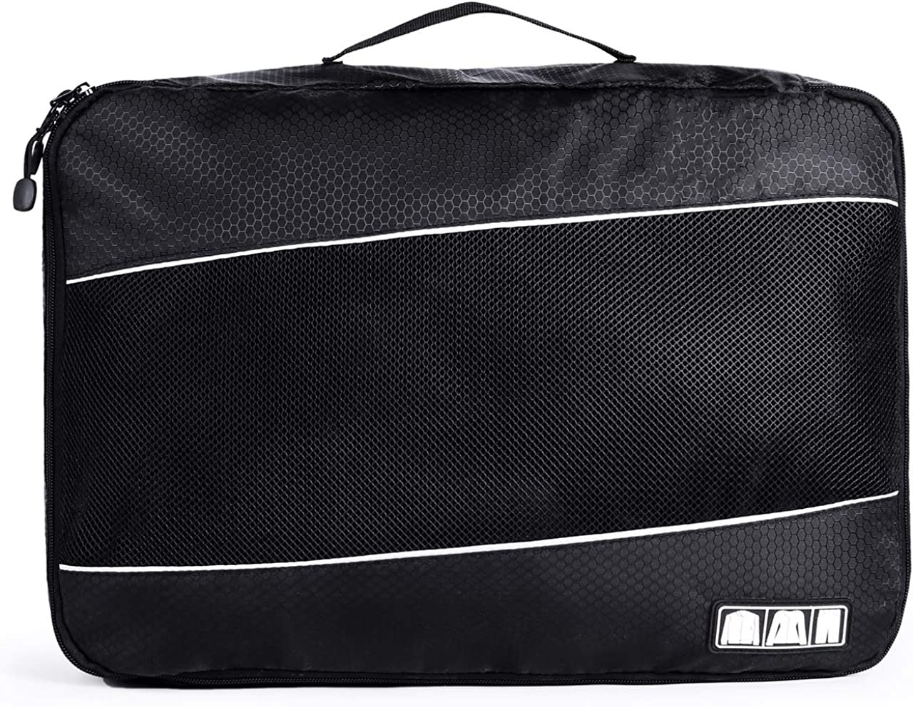 4in1 Spritzwasserfester Koffer Organizer Reise Gepäck Kompressions Kleidertaschen Set - Schwarz