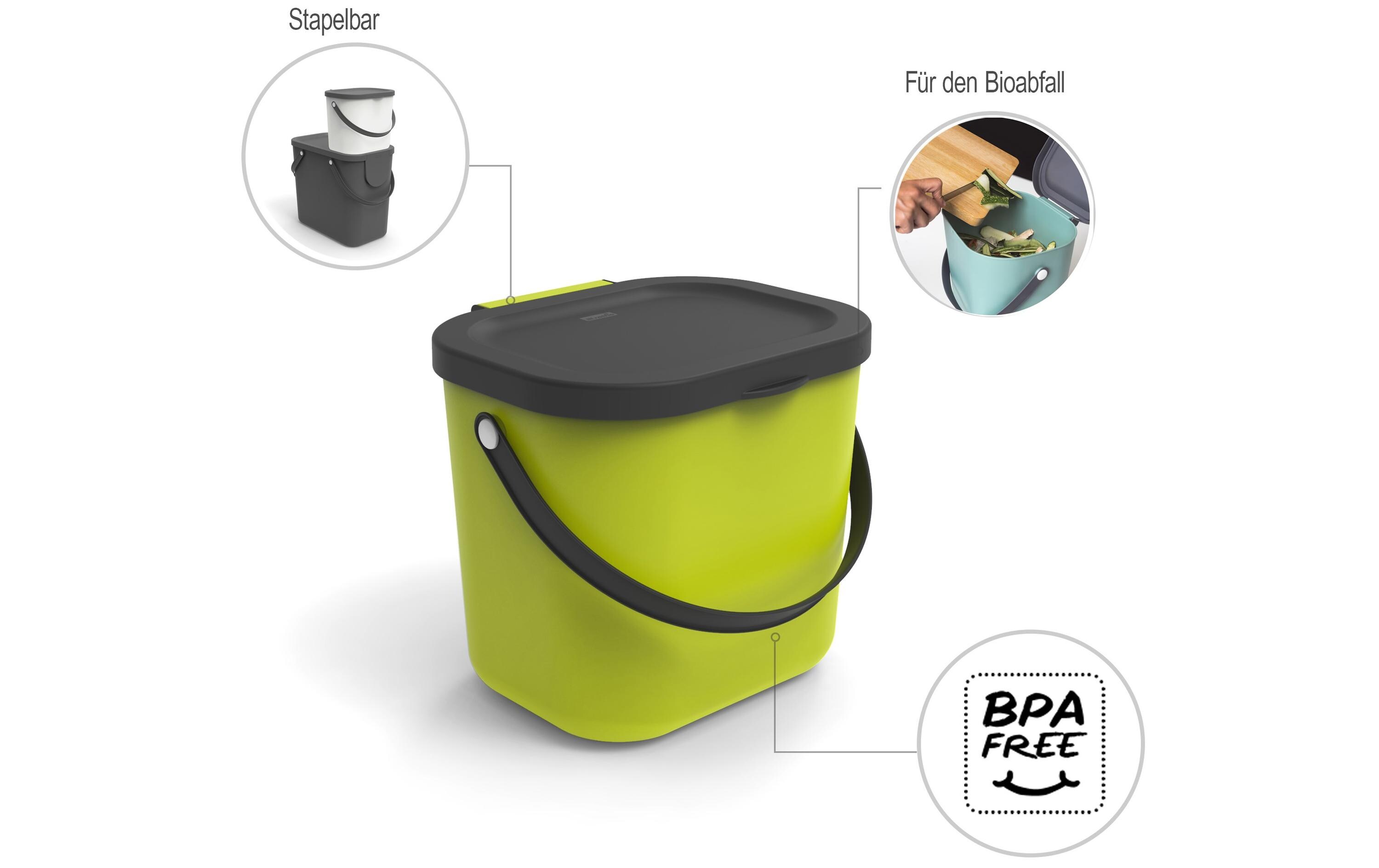 Recyclingbehälter Albula 6 l, Lime GrünHellgrünes Recyclingsystem