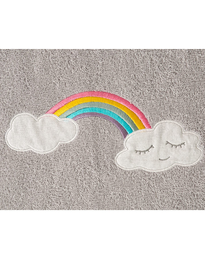 Badeponcho Wolke in grau