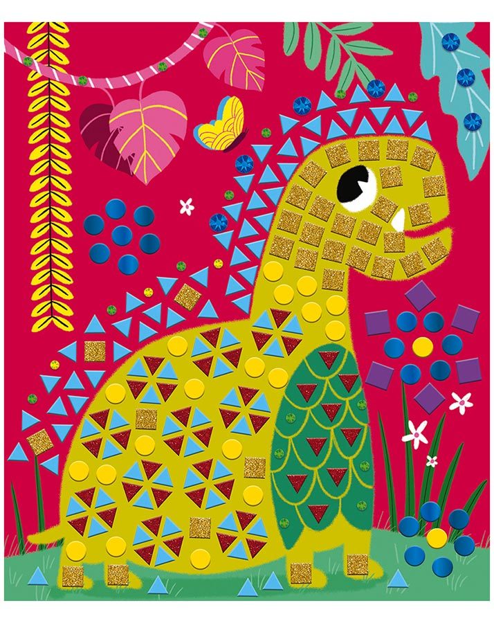 Mosaikkarten DINOSAURIER 8er-Set