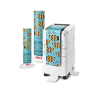 OKI C824dn - Printer - farve - Duplex - LED - A3 - 1200 x 600 dpi - op til 26 spm (mono) / op til 26 spm (farve) - kapacitet: 400 ark - USB 2.0, Gigabit LAN, USB 2.0 vært