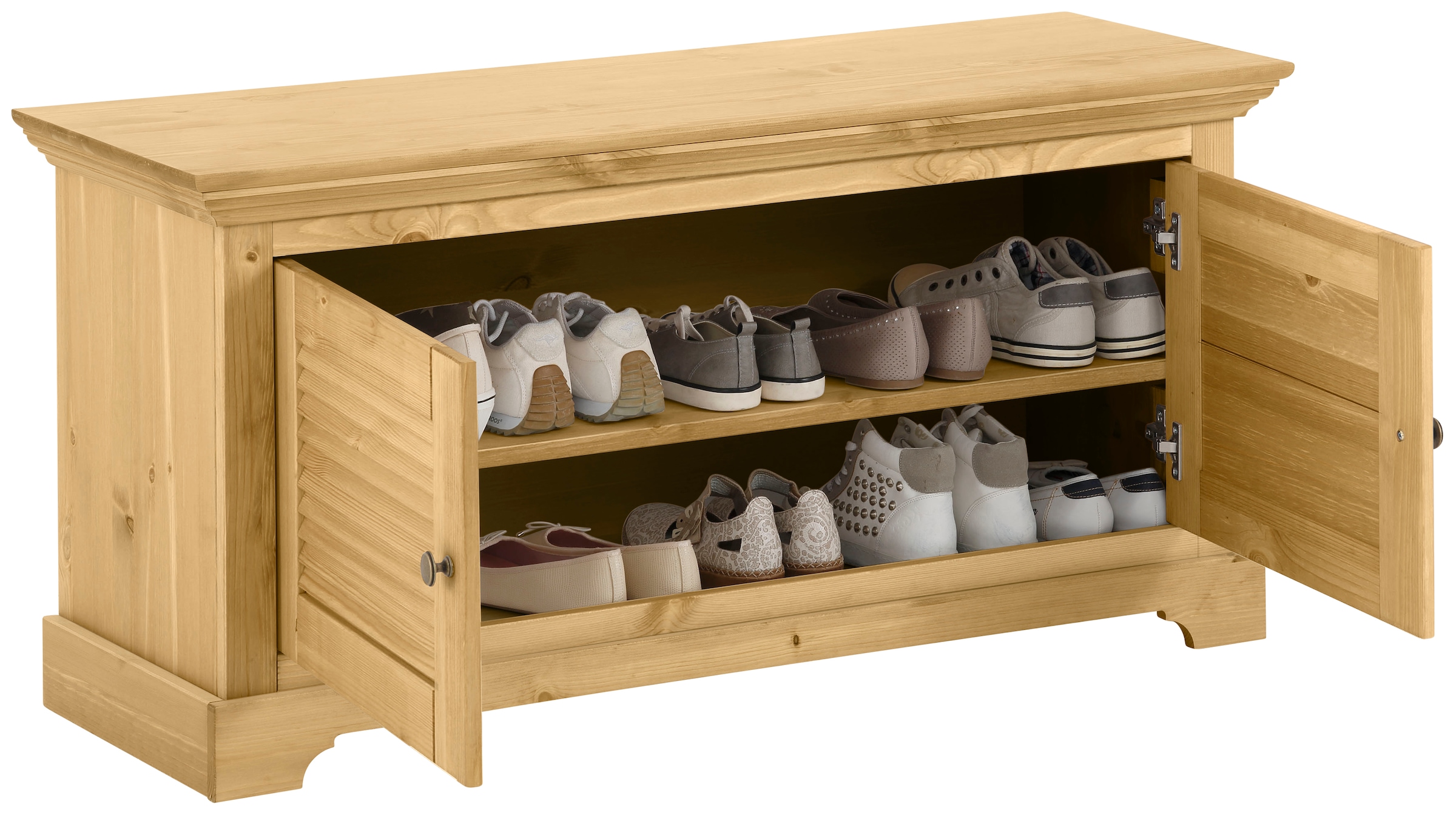 Home affaire Schuhbank »Ayanna« Sitzbank aus massiver Kiefer, FSC®, Breite 110 cm, Sitzhöhe 53 cm