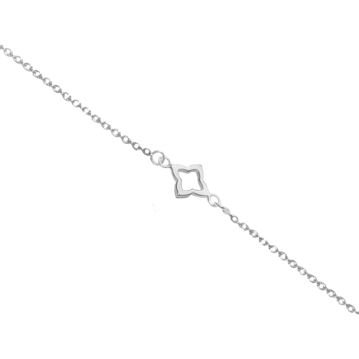 Bracelet  chaînette motif fantaisie en argent 925