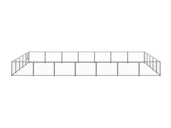 Chenil extérieur cage enclos noire 700 x 500 x 70 cm 02_0000526