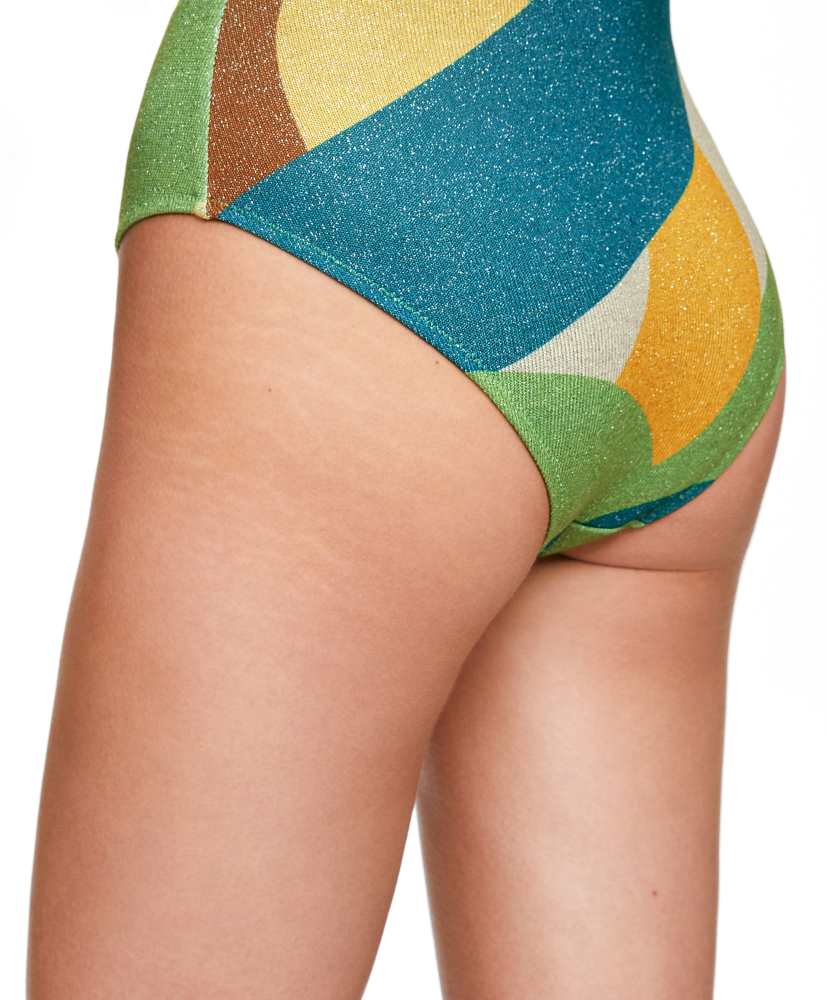 Maiô triangular jacquard brilhante