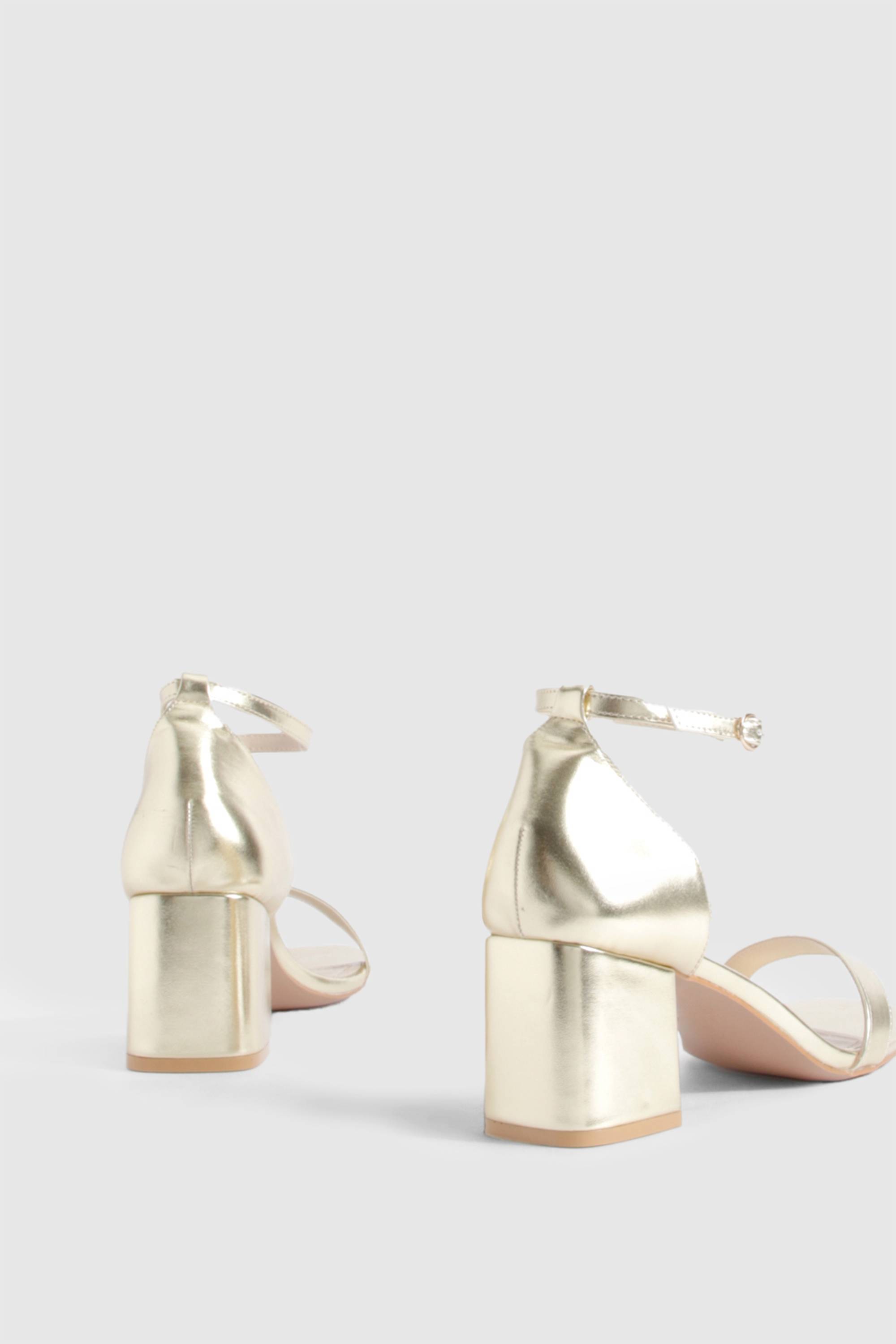 boohoo Talons bas métalliques à peine visibles