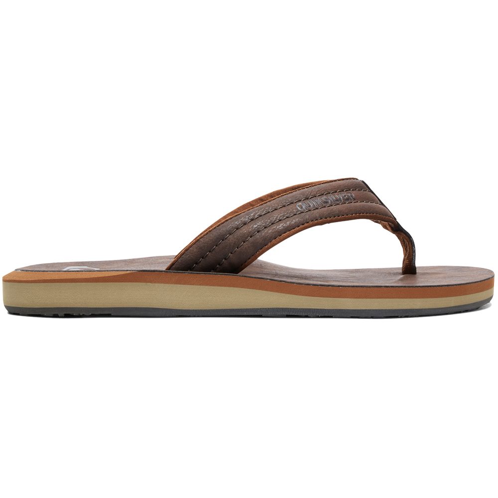Quiksilver Carver Nubuck Flipflops Herren demitasse solid
