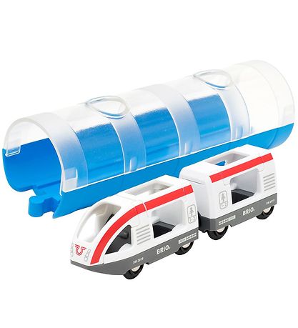 BRIO WoRød Passagertog m. Tunnel - Hvid/Blå 33890