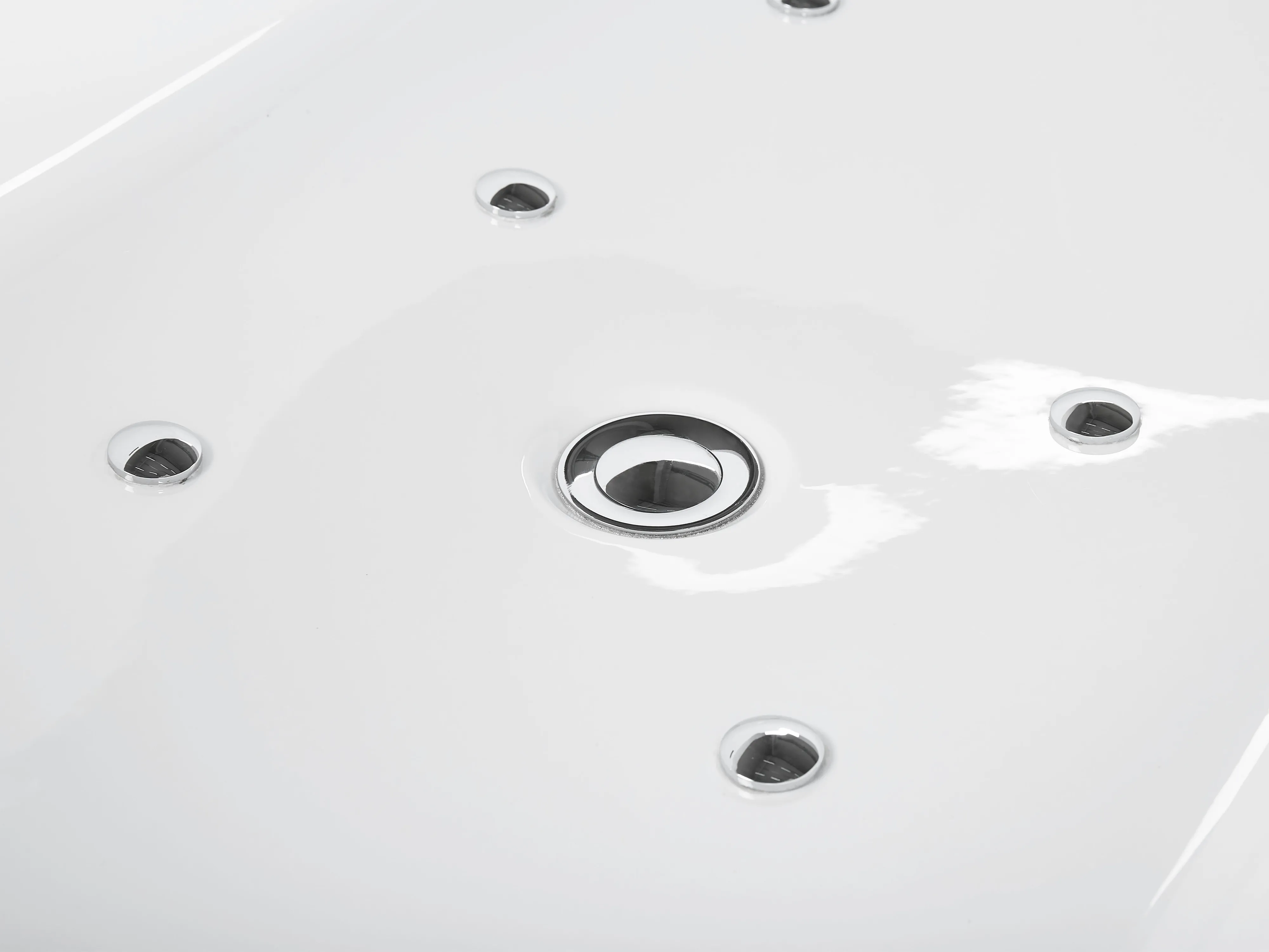 Vrijstaand bubbelbad met LED NEVIS 170 x 80 cm Zwart