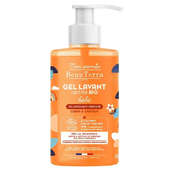 Gel de Banho Beauterra para Bebê com Fragrância Orgânica 750ml