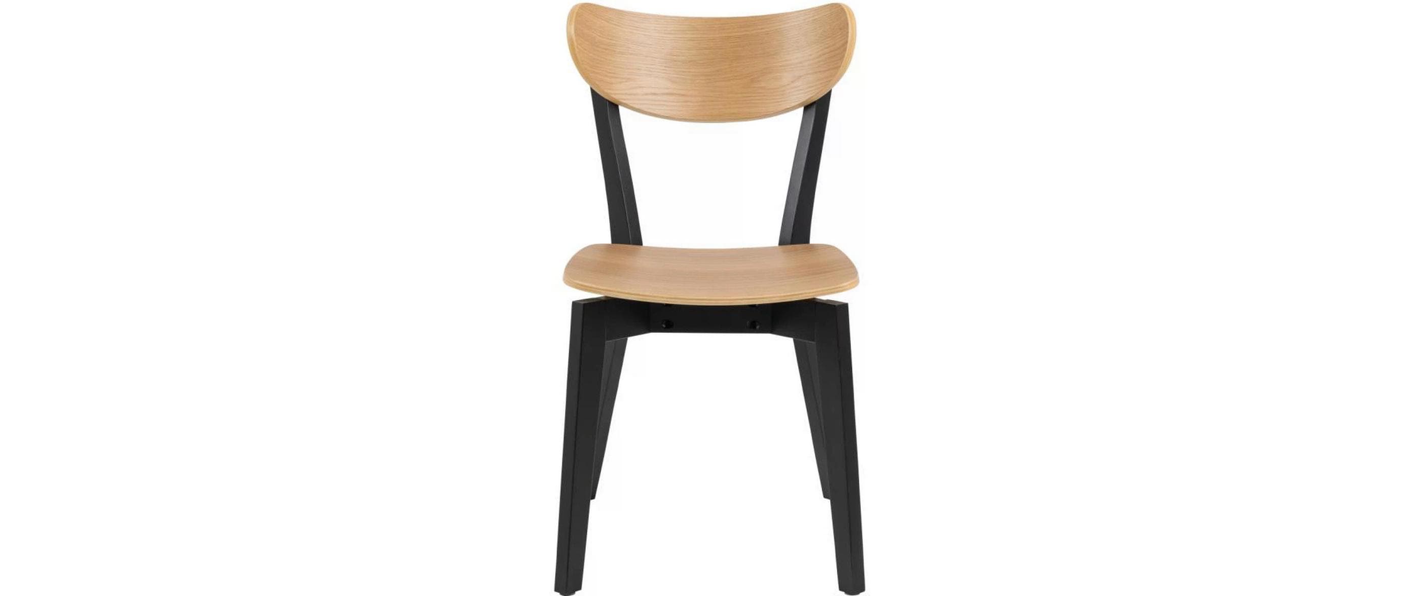 Stuhl Roxby 2 Stück, Nature/Schwarz<br>Esszimmerstuhl