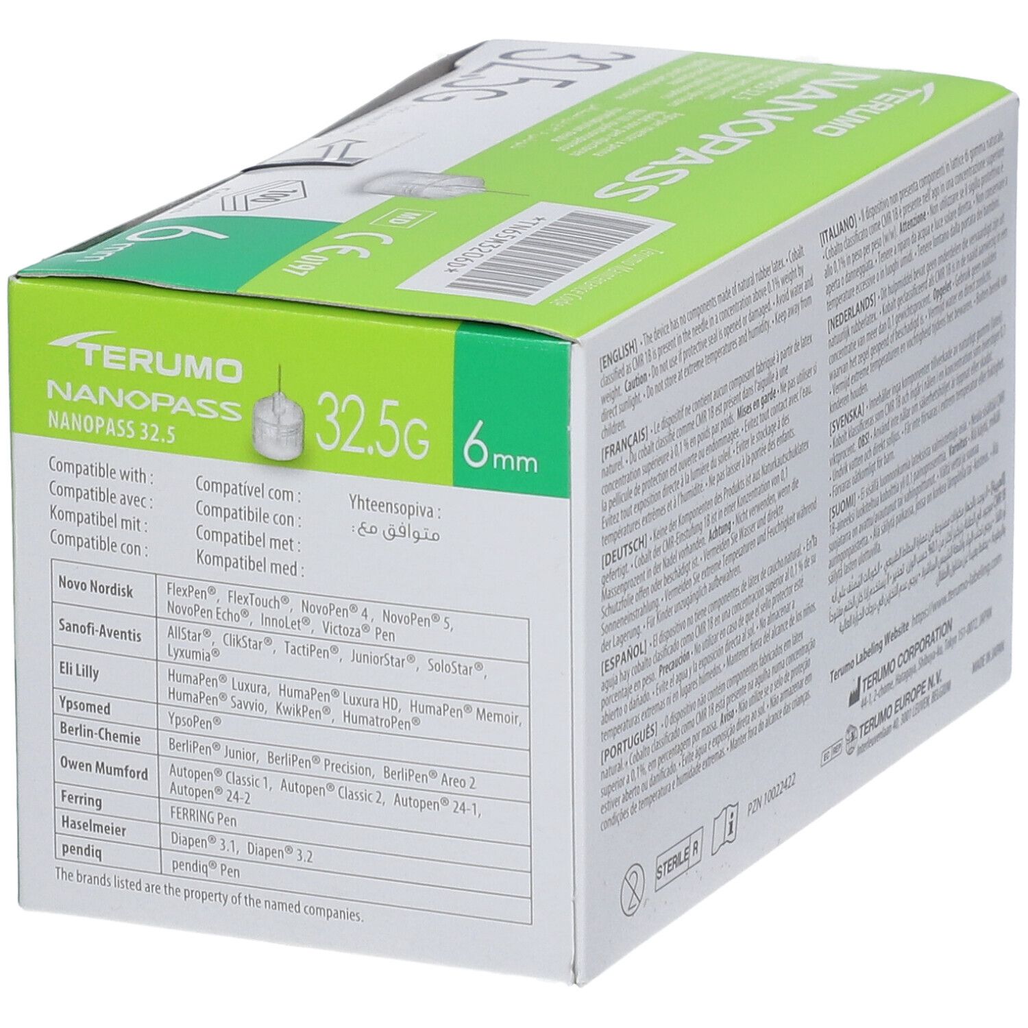 TERUMO® NANOPASS® 32.5G 0,22 x 6 mm