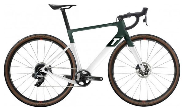 Gravel Bike 3T Exploro Race Sram Force eTap AXS 12V 700 mm Vert Emerald Blanc 2022