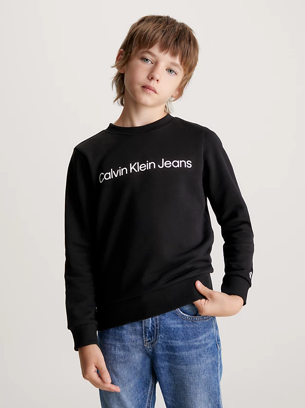 Moletom infantil de tecido atoalhado com logo.
