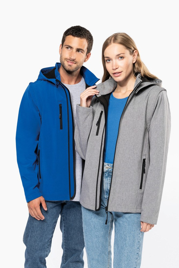 Kariban K422 - Veste Softshell Unisexe à Manches Amovibles et Capuche