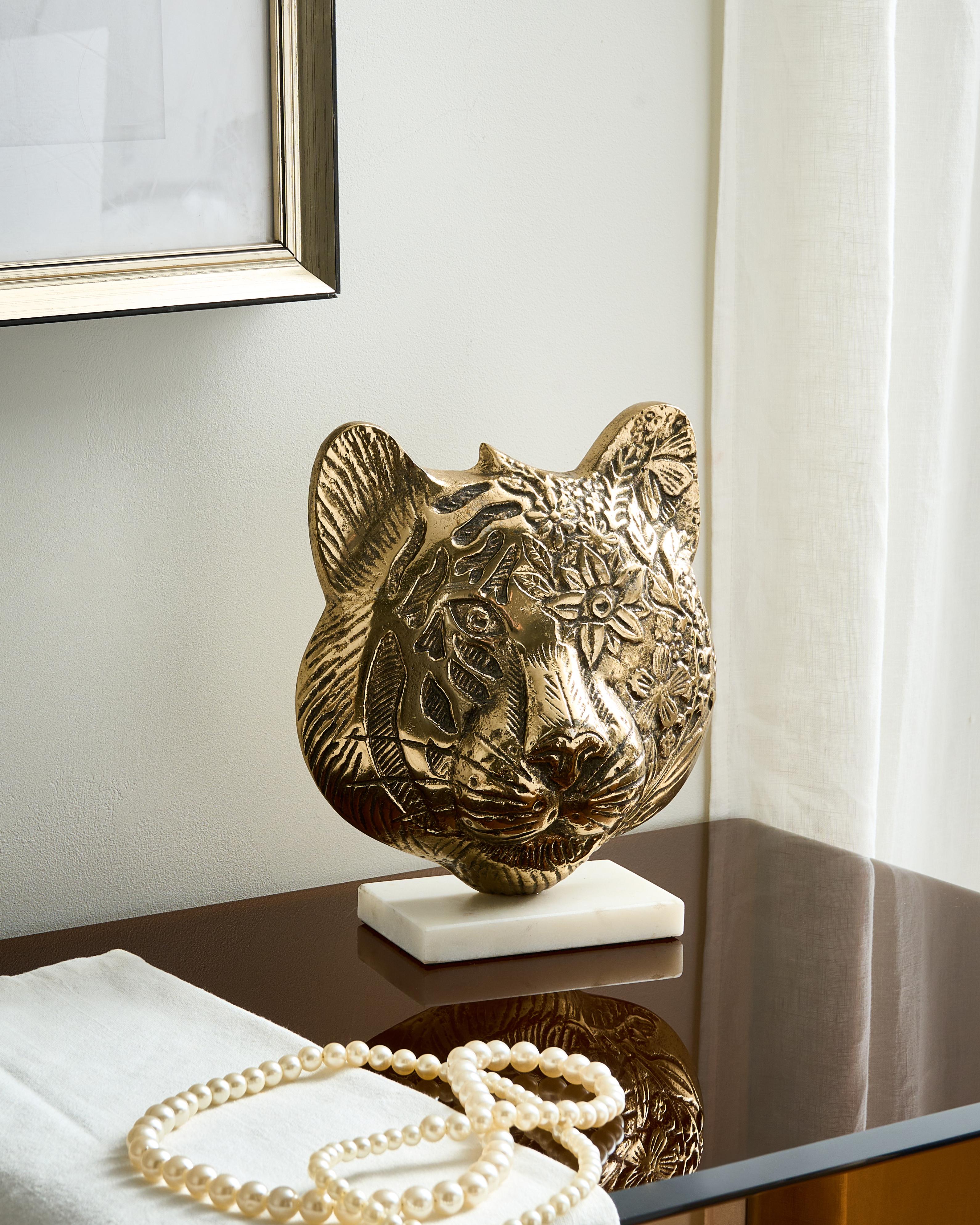 Figuur Tijger BROVA Metaal Goud