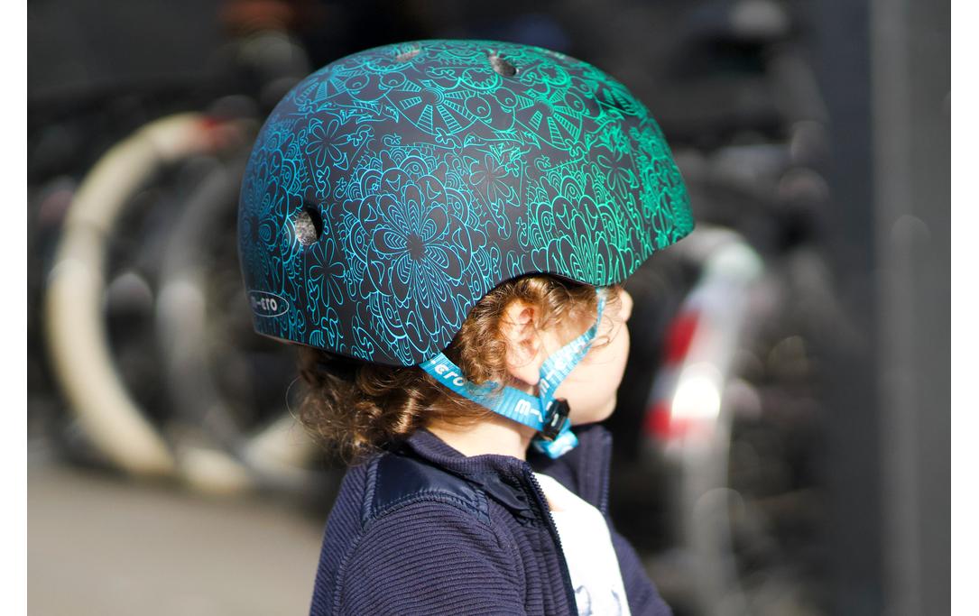 Helm Mandala Blau, MScooter und Fahrradhelm für Kinder