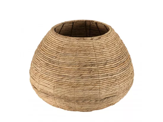 ALIDA - Cache pot petit modèle en tissage d'abaca naturel