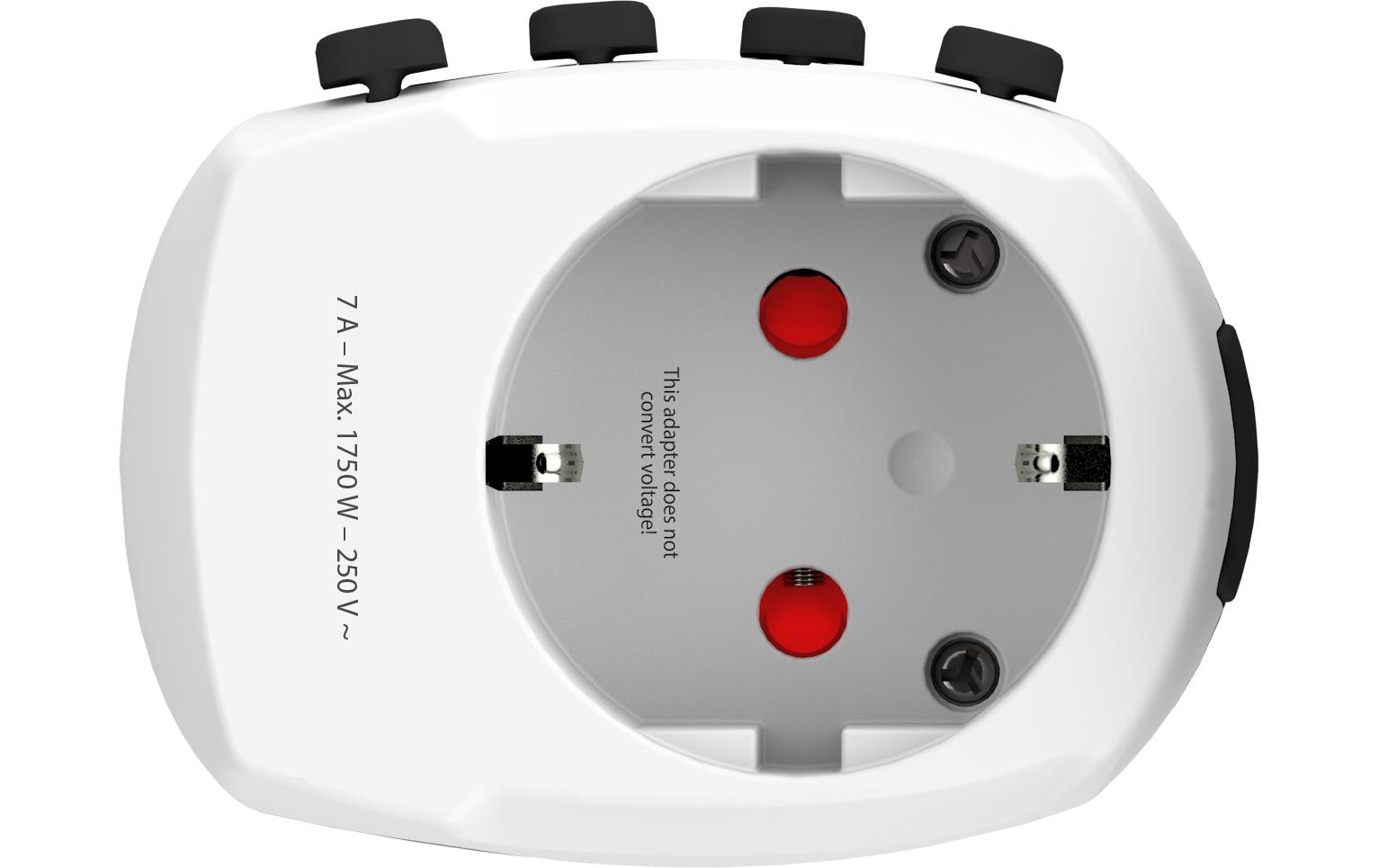 Reiseadapter Pro World 7AKraftvolle 3-polige Weltreiseadapter für Reisende aus aller Welt