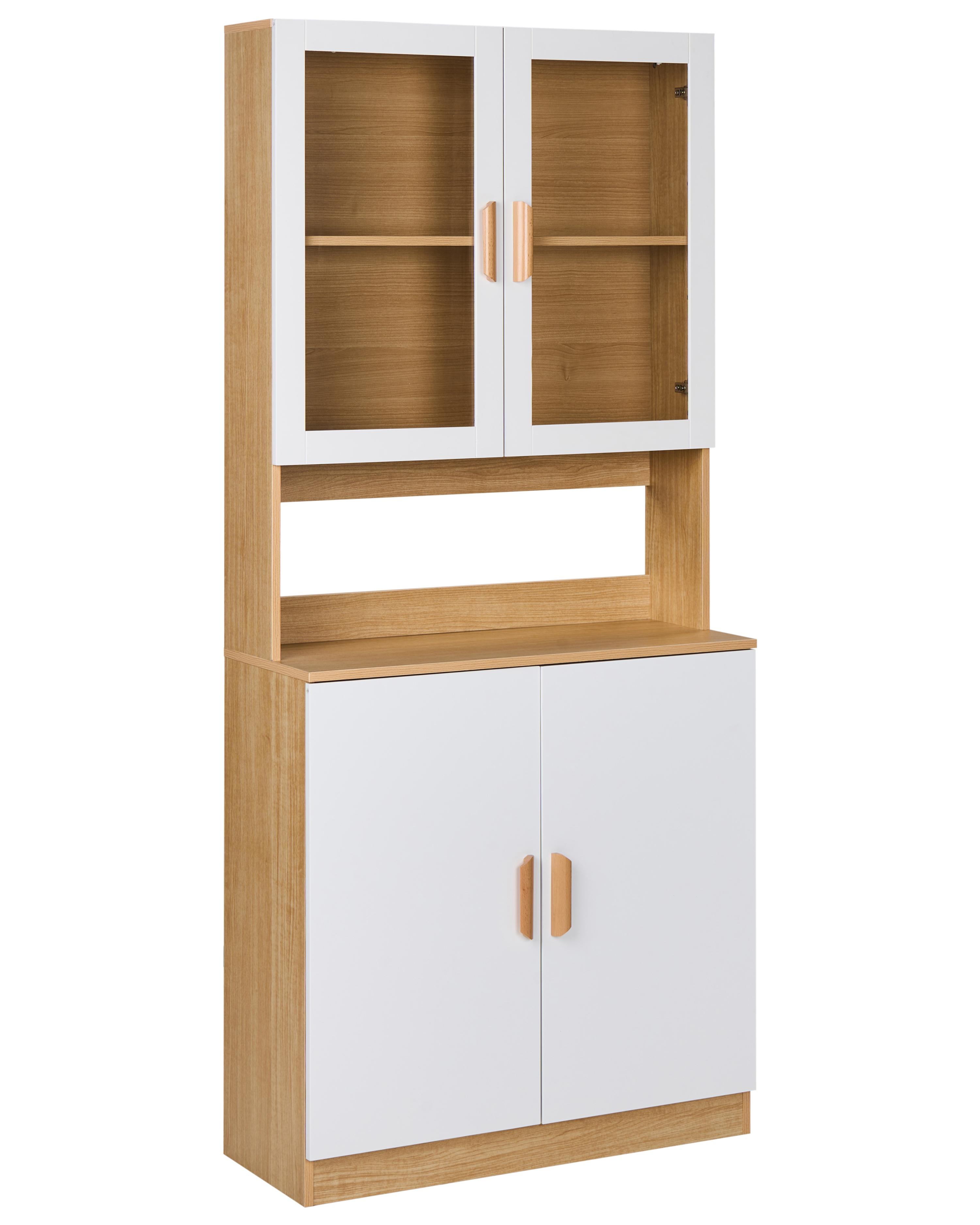 Glazen vitrinekast CYGNET 80 cm Wit