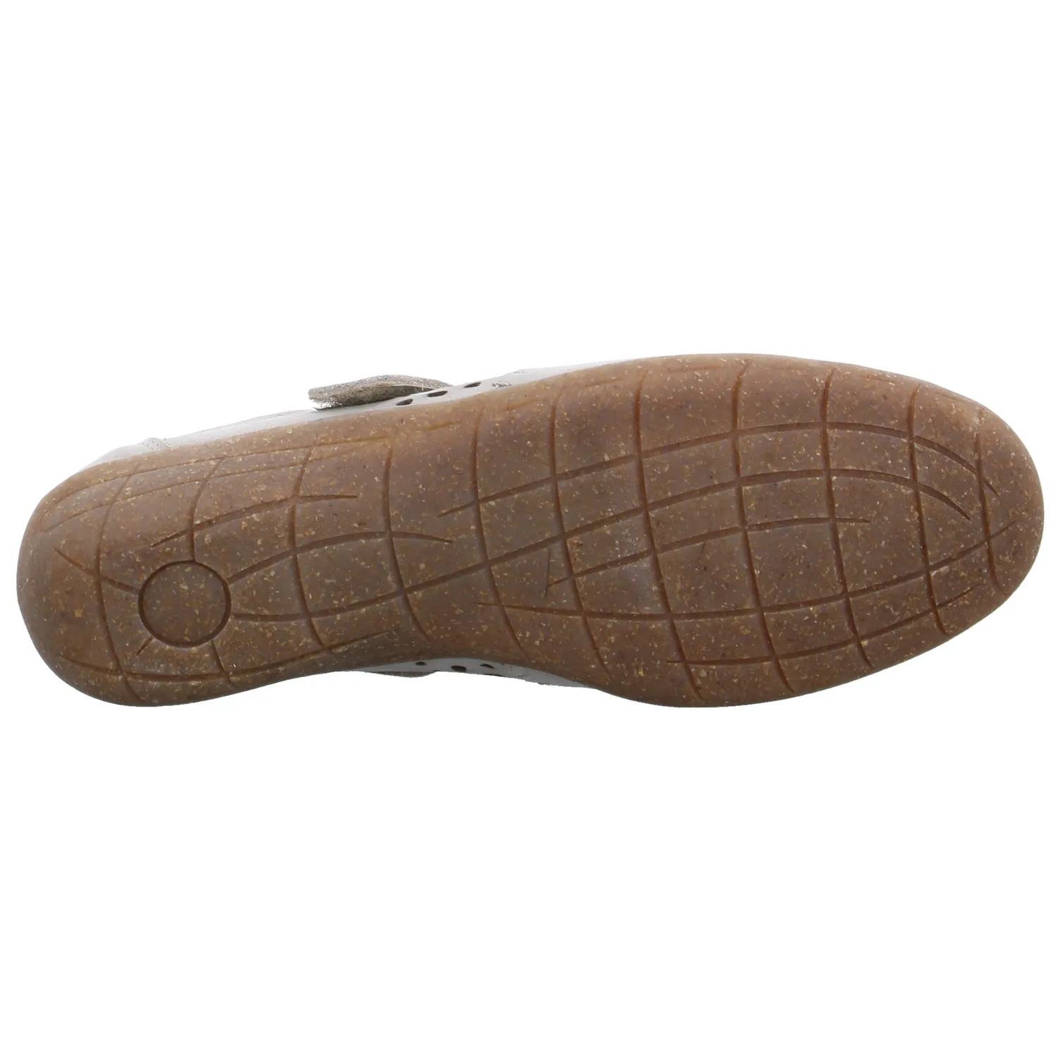 VAN DER LAAN Comfort-Ballerina Beige Leder