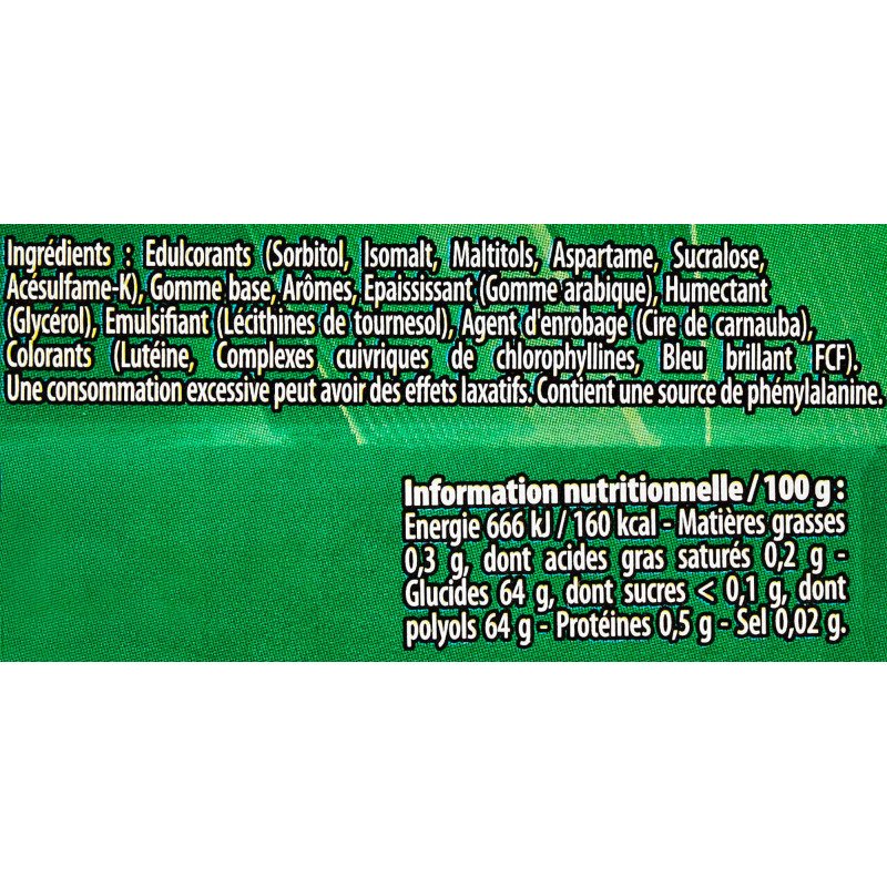 Chewing gum GreenFresh sans sucre Hollywood - Boîte de 62 dragées